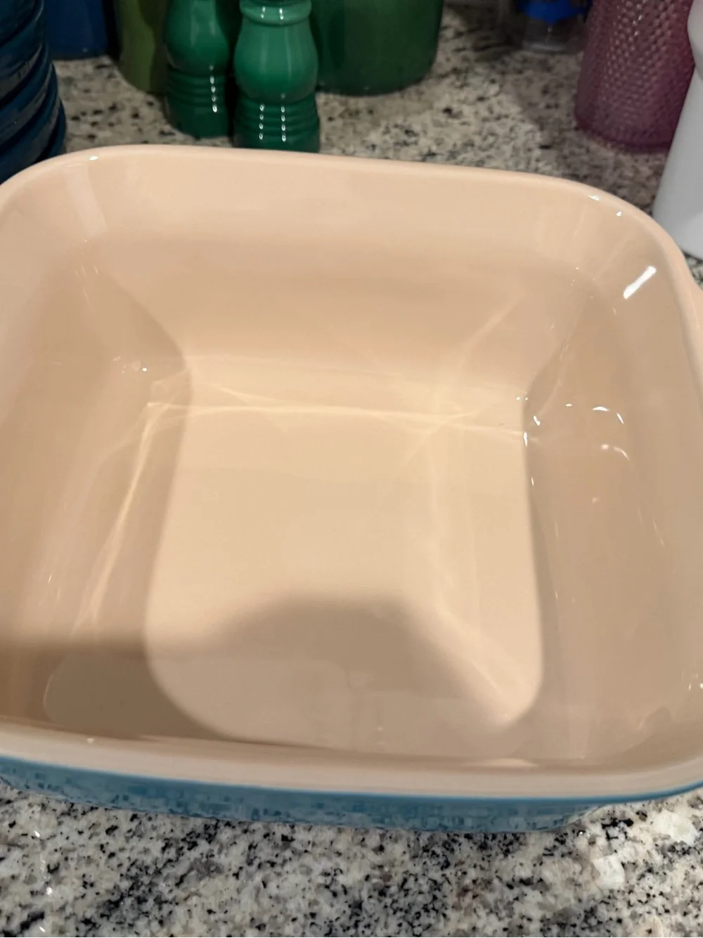 Le Creuset Light Blue Stoneware Square Covered Casserole